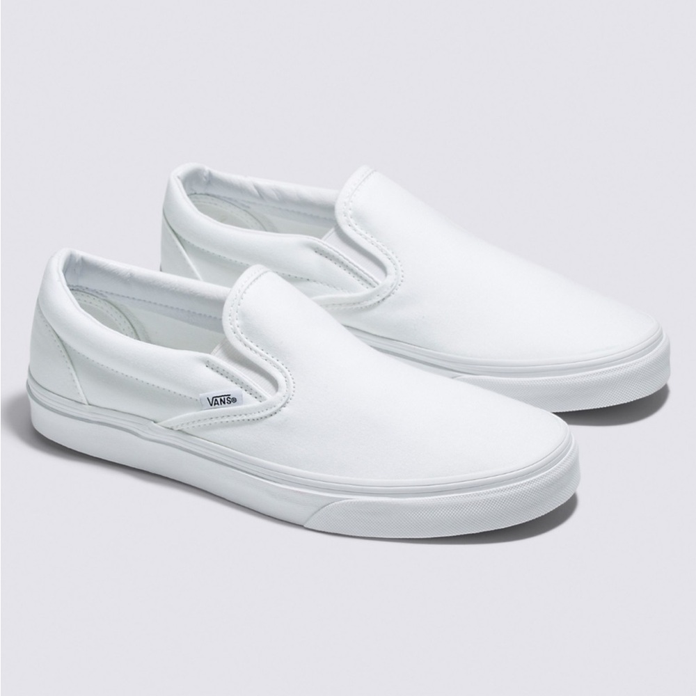 Vans Classic Slip-On Shoes in True White